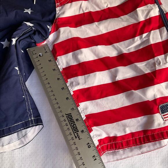 Exist Men Swim Trunks, size M, American Flag Red & Blue - Picture 4 of 10
